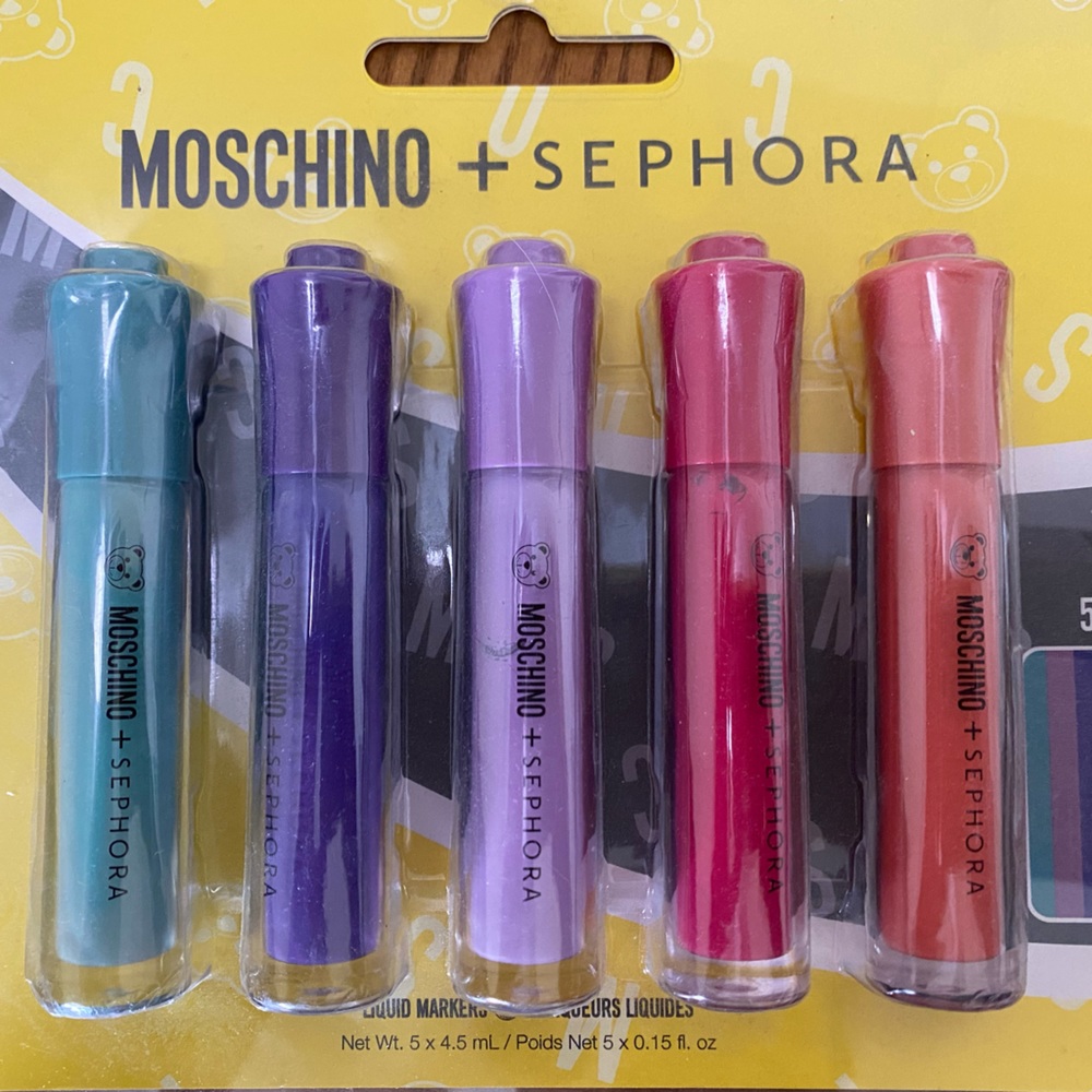 Sephora x Moschino collaboration lip set.